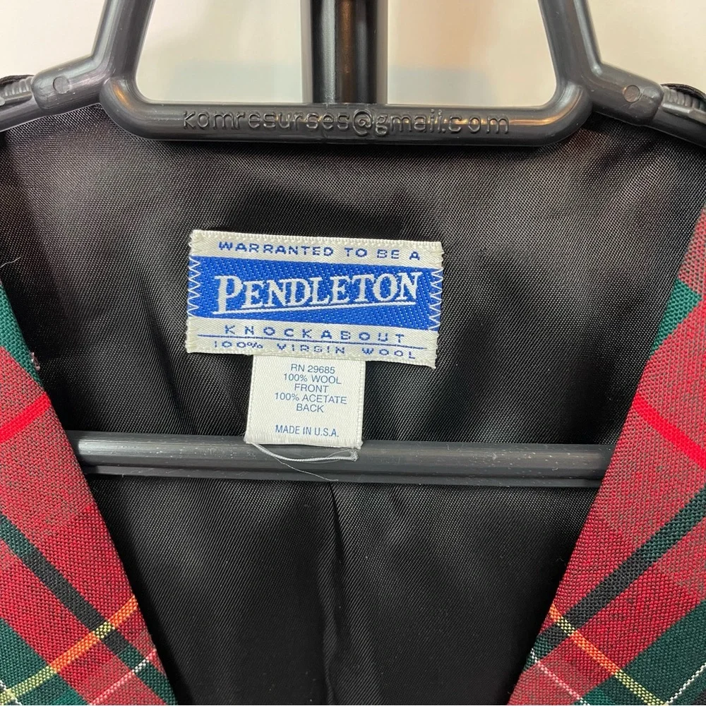 Vintage Pendleton Plaid Vest and Matching Trousers Size 14 Womens - Picture 4 of 10
